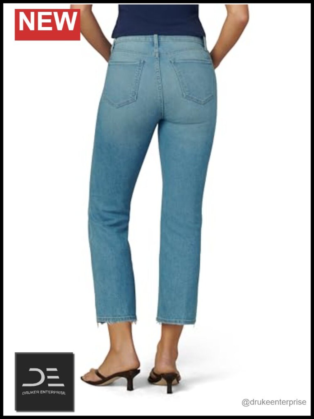 High Rise Cropped Bootcut Jeans with Razor Hem - Picture 2 of 6